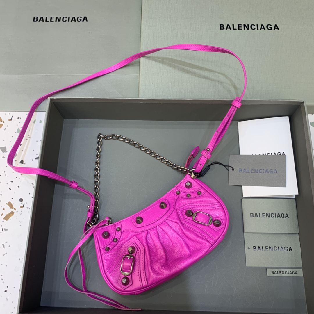 Balenciaga Le Cagole Mini Bag With Chain Shoulder Bag Peach